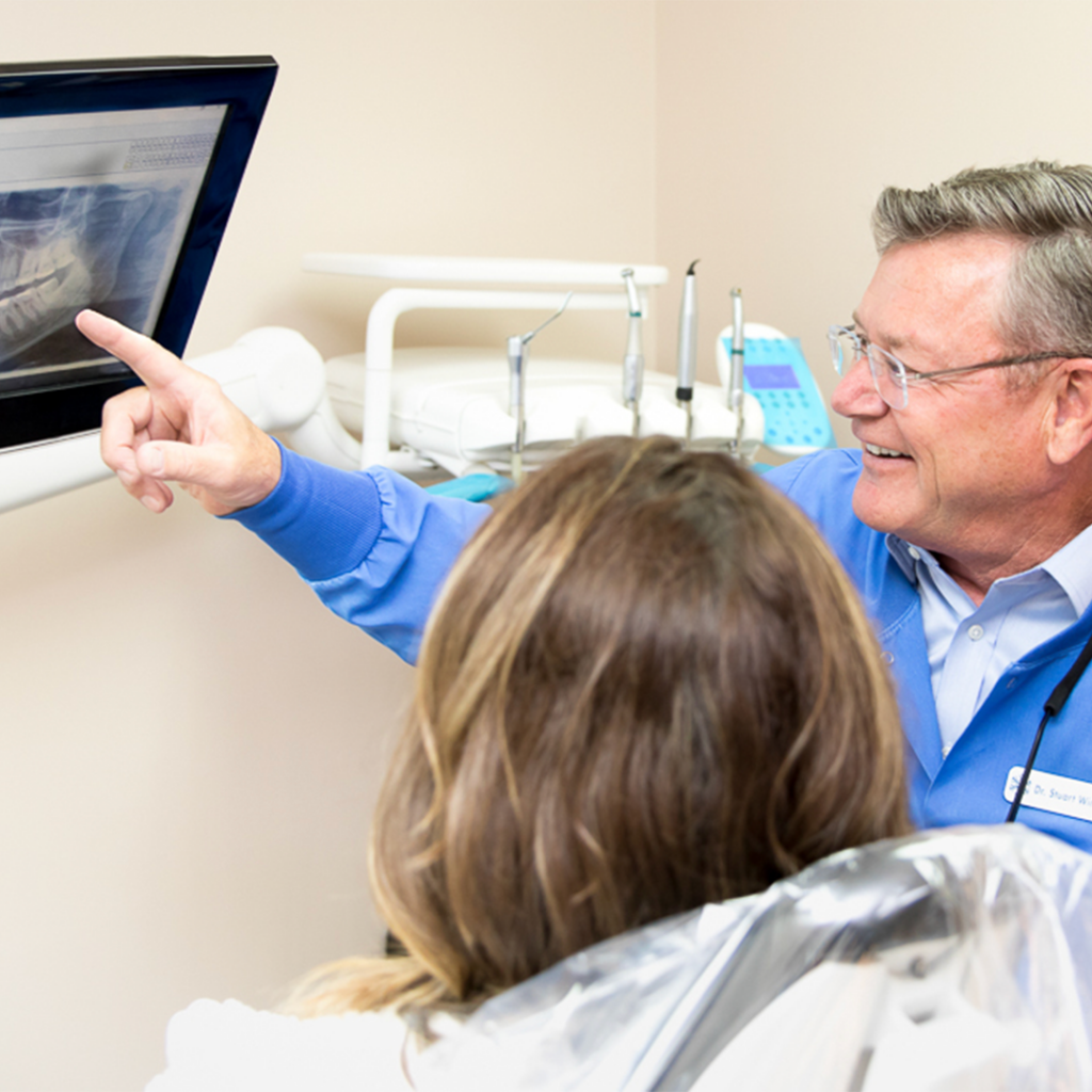 Dr. Stuart talking with patient